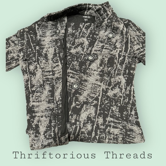 Ronen Chen Asymmetrical Textured Peacoat - Picture 4 of 8